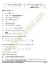 Đề cương ôn tập học kỳ I môn Toán 11 năm học 2014 - 2015